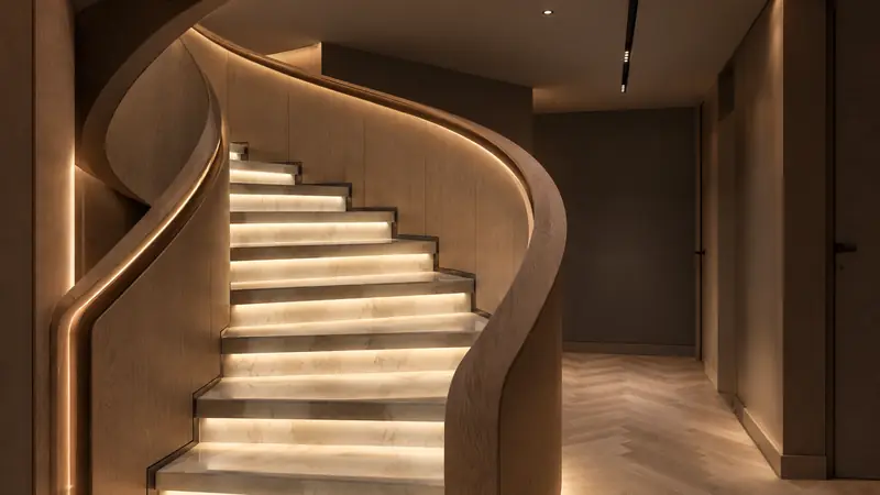 Silivri Villa I — aydınlatmalı merdiven