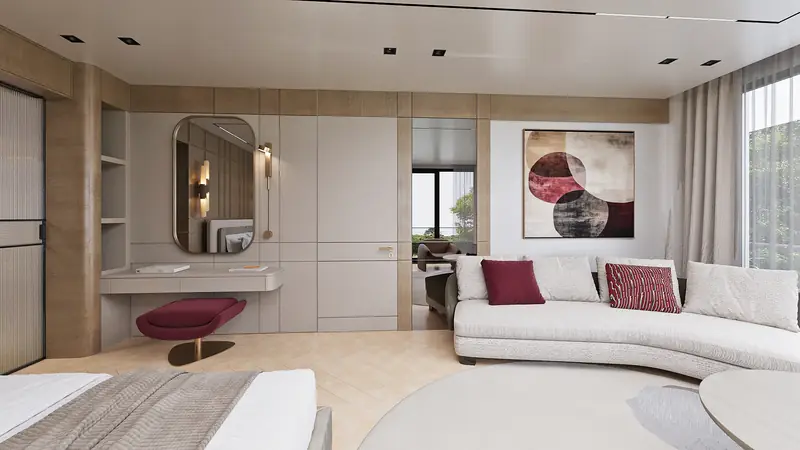 Silivri Villa I — yatak odası ve makyaj masası